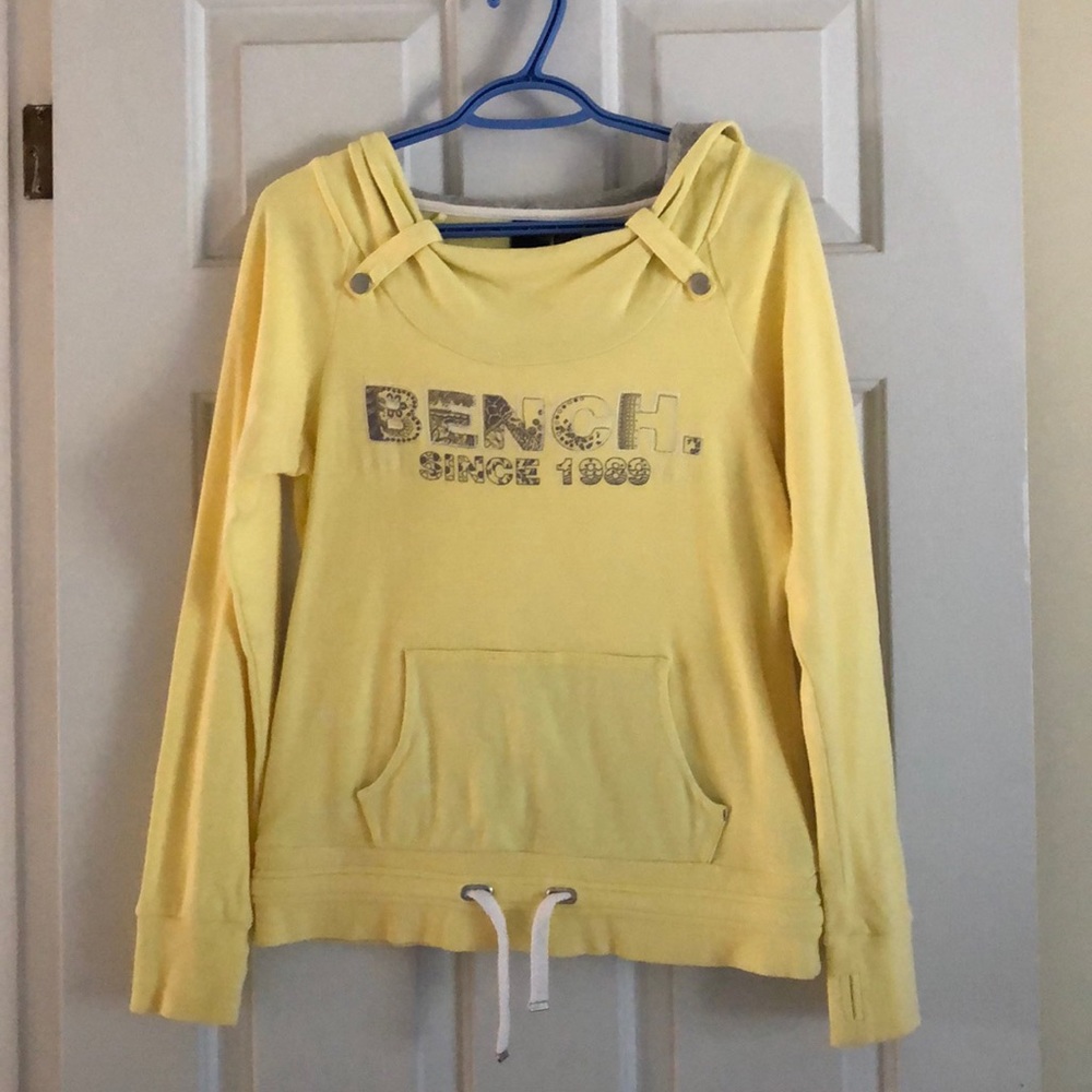Bench Yellow Logo Pullover Hoodie